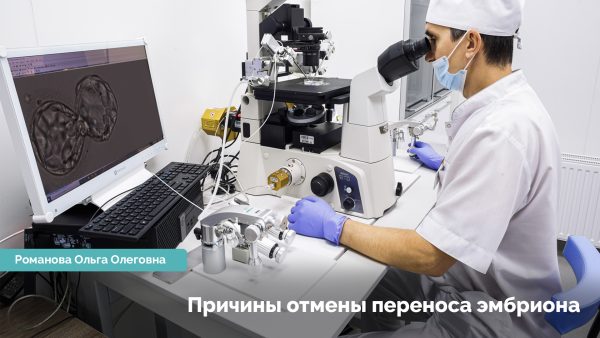 Причины отмены переноса эмбриона. Романова Ольга Олеговна