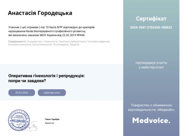 Городецька Анастасія Миколаївна