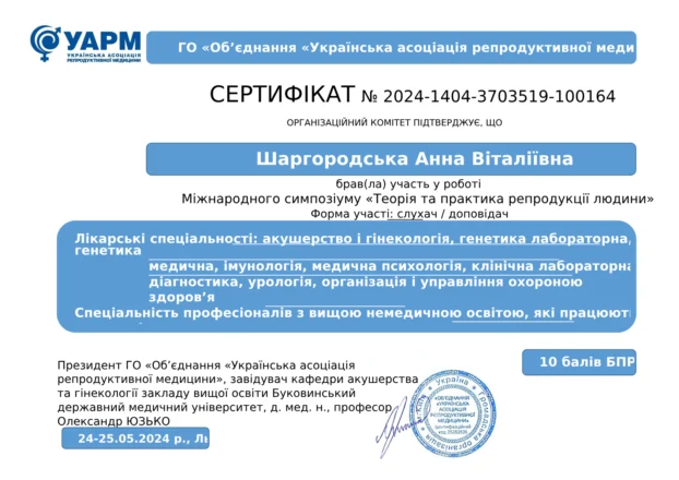 Шаргородська Анна Віталіївна